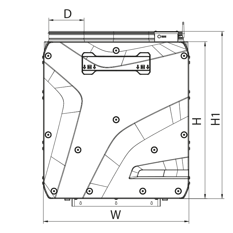 Blauberg Reneo SE 550 R S21 - Dimensions