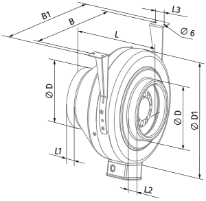 Blauberg Centro-MZ 315 - Dimensions