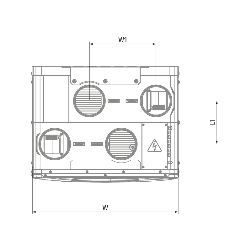 Blauberg Reneo SE 381 R S21 CF - Dimensions