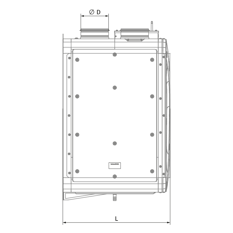 Blauberg Reneo SE 381 R S21 CF - Dimensions