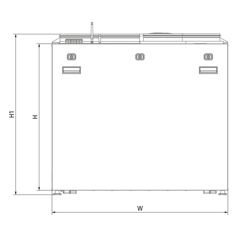 Blauberg KOMFORT Roto EC SE 601-E R S21 - Dimensions