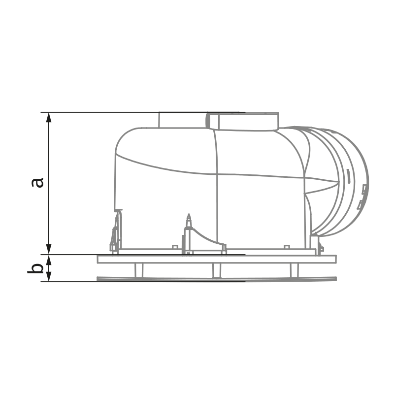 Blauberg Ultra EC 400 Square T W - Dimensions
