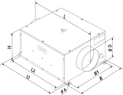 Blauberg Iso-B 200 max - Dimensions