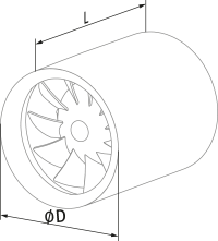 Blauberg Ducto Power Plus 150 - Dimensions