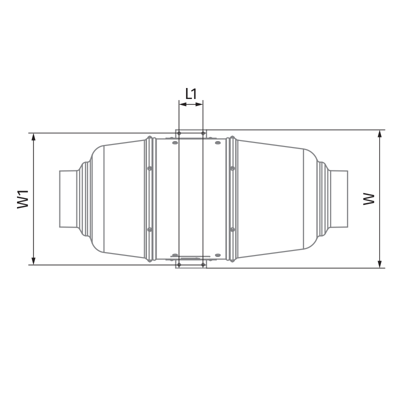 Blauberg Iso-Mix 125 GI1 - Dimensions