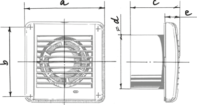 Blauberg Aero 100 S - Dimensions