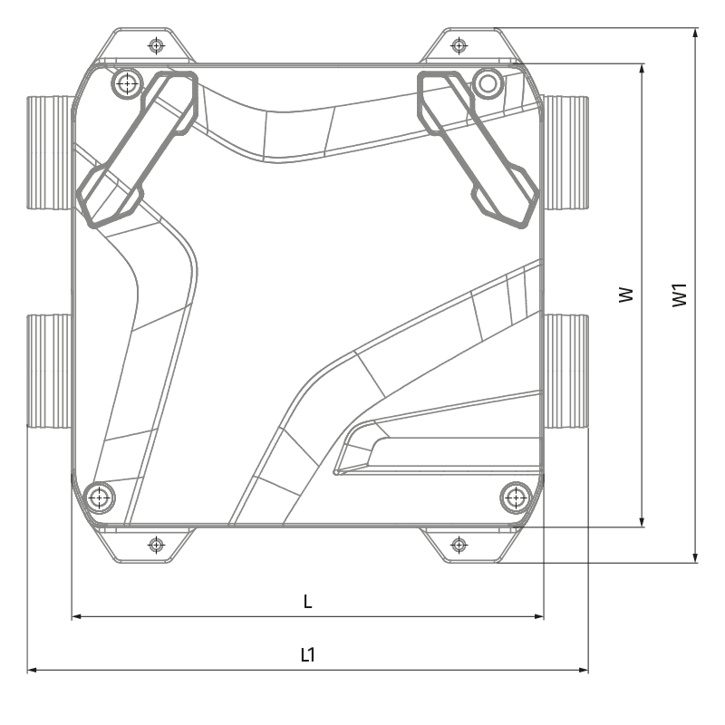 Blauberg Reneo-Fit D 100-E R S14 - Dimensions