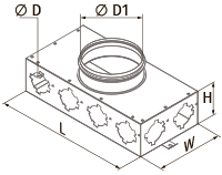 Blauberg BlauFast SR 150/75x8 01 - Dimensions