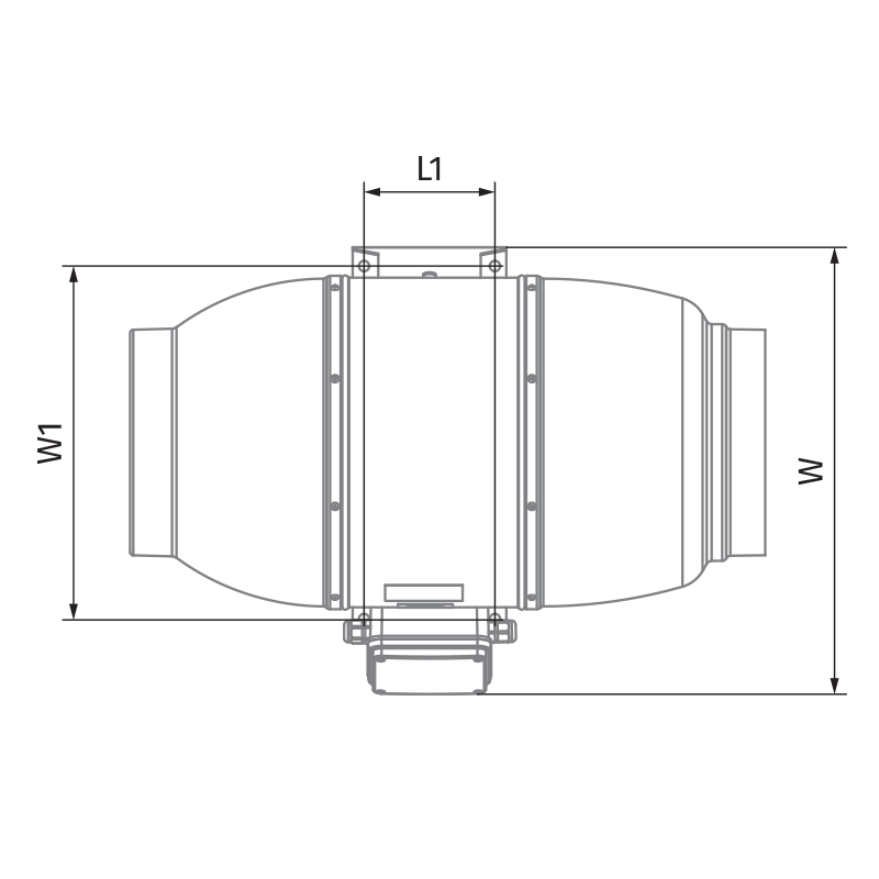 Blauberg Iso-Mix 315 US - Dimensions