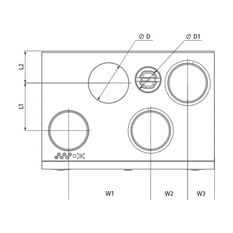 Blauberg KOMFORT Roto EC SE 601-E R S21 - Dimensions