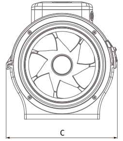 Blauberg Primo EC 100 - Dimensions