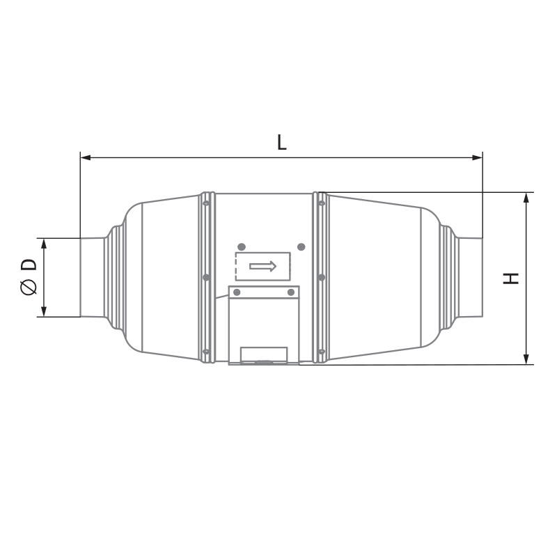 Blauberg Iso-Mix 125 GI1 - Dimensions